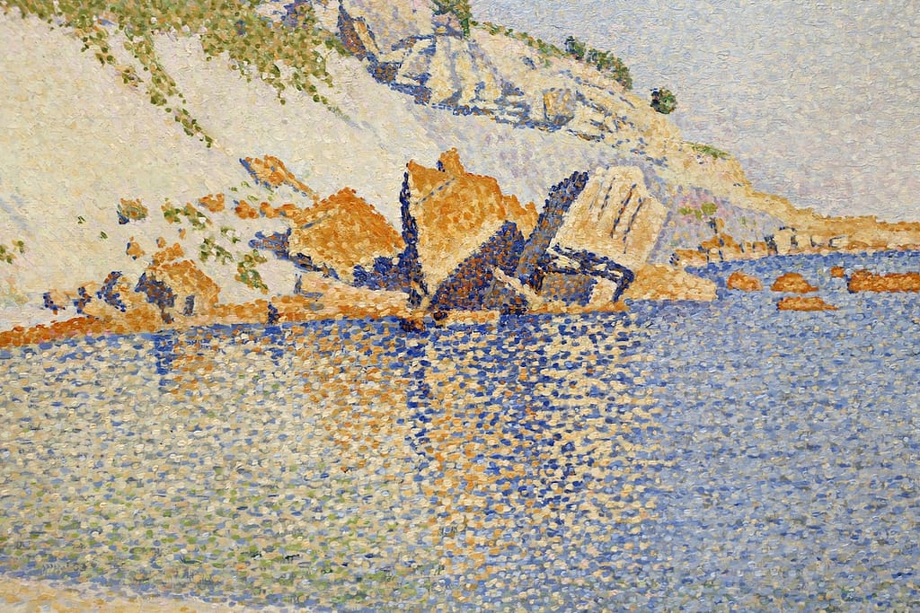 Cassis, Cap Lombard, Opus 196, Öl auf Leinwand, 1889 von Paul Signac, Kunstmuseum Den Haag